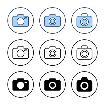 Camera icon vector. photo camera sign and symbol. photography icon.