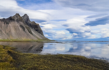 Spectacular UFO clouds in the sky over Iceland - Altocumulus Lenticularis.