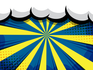 abstract comic book, pop art cartoon background with blank space for add your text