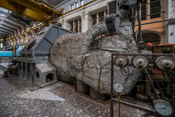 Old Abandoned Historic Industrial Power Plant in Silesia, Poland, Europe