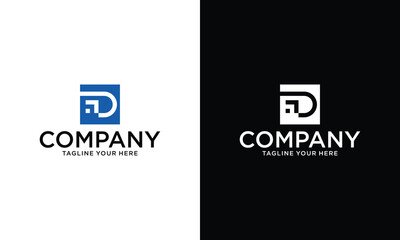 letter logo design creative design logo, Letters monogram icon FD.