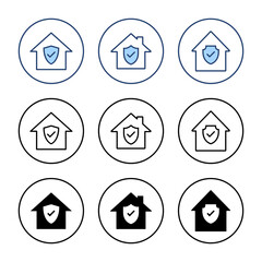 home insurance icon vector. home protection sign and symbol