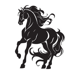 Obraz premium horse silhouette illustration
