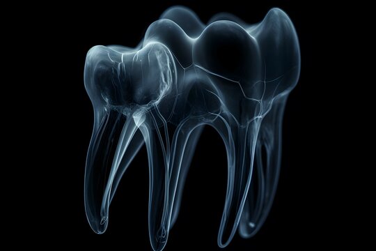 A dental X-ray image of a single tooth. , .highly detailed,   cinematic shot   photo taken by sony   incredibly detailed, sharpen details   highly realistic   professional photography lighting   light