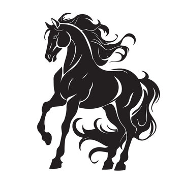 horse silhouette illustration