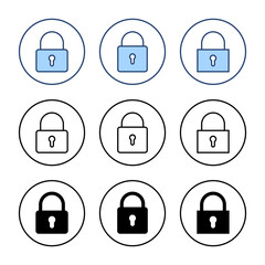 Lock icon vector. Padlock sign and symbol. Encryption icon. Security symbol