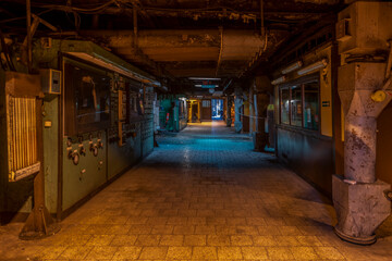 Old Abandoned Historic Industrial Power Plant in Silesia, Poland, Europe