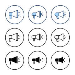 Megaphone icon vector. Loudspeaker sign and symbol