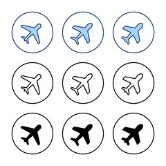 Plane icon vector. Airplane sign and symbol. Flight transport symbol. Travel sign. aeroplane