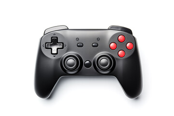 Modern Black Gaming Controller with Red Buttons