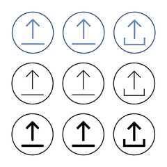Upload icon vector. load data sign and symbol