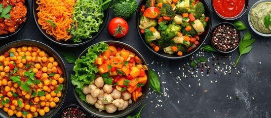 Vegetarian meat alternatives, wide selection.