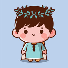 Free vector cute celebrate Epiphany Day cartoon flat isolated