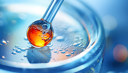 muestra de liquido en laboratorio 