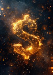 Sign dollar, ubiquitous symbol of wealth, commerce, and global finance, economic and transactions, power and financial transactions worldwide