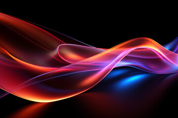 Abstract background with a glowing abstract waves