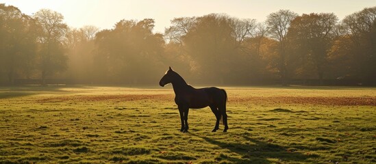 Horse roaming Scadbury Park, Chislehurst. - obrazy, fototapety, plakaty