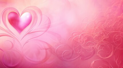 romance pink heart background illustration valentine cute, girly pastel, sweet pretty romance pink heart background