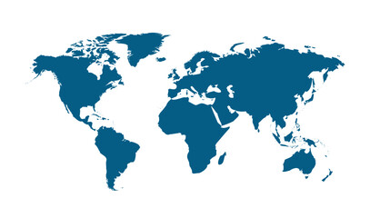 Fototapeta na wymiar Vector world map country global flat. Earth map Asia Europe America world map