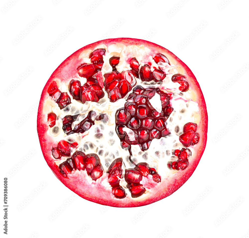 Wall mural Pomegranate slices on  transparent png