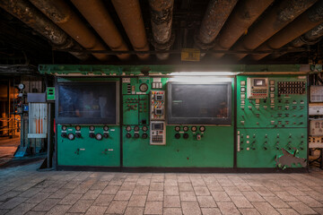 Old Abandoned Historic Industrial Power Plant in Silesia, Poland, Europe