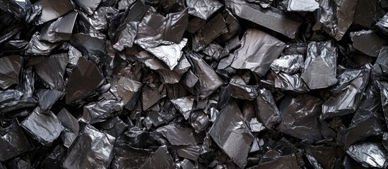 Titanium or aluminum space debris from metallurgy. - obrazy, fototapety, plakaty