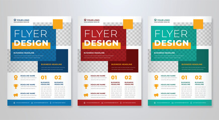business flyer template with minimalist layout and modern style use for promotion kit and product publication