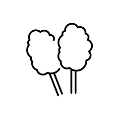 Cotton candy outline icons, minimalist vector illustration ,simple transparent graphic element .Isolated on white background
