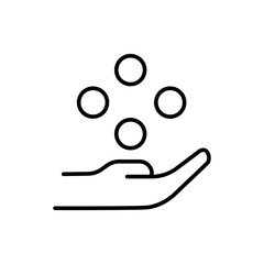 Juggling ball outline icons, minimalist vector illustration ,simple transparent graphic element .Isolated on white background