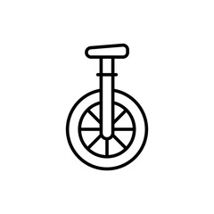 Unicycle outline icons, minimalist vector illustration ,simple transparent graphic element .Isolated on white background