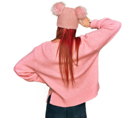 Young caucasian woman wearing casual clothes and wool cap backwards thinking about doubt with hand on head