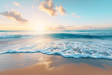 Fototapeta premium beautiful mediterranean tropical beach sunrise background