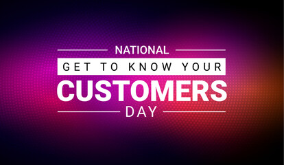 Know your customer day design business background. Know customer people banner concept template.