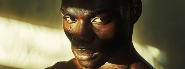 Black Male Depressed Attractive Spacious Scene Generative AI