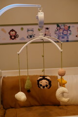 Mobile Safari de Amigurumi para Berço de Bebe