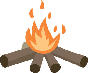 Bonfire icon. Flat illustration of bonfire icon for web design
