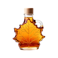 Transparent Maple syrup bottle