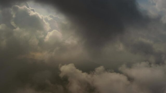 High altitude scennes od cumulus clouds