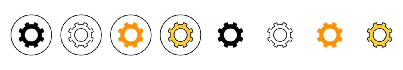setting Icon set vector. Cog settings sign and symbol. Gear Sign