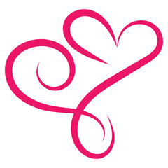 Hearts Love line,Valentine symbol	