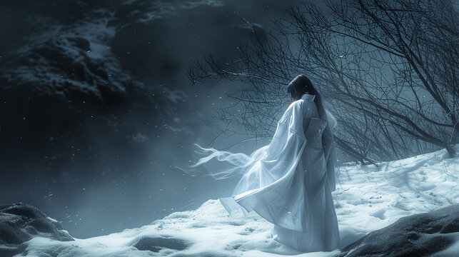 雪女のイメージ - image of Snow Woman - No1-14 Generative AI