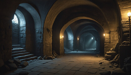 Subterranean Dungeon Video Game Art - obrazy, fototapety, plakaty