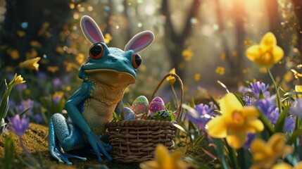Easter Frog - obrazy, fototapety, plakaty