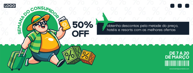 Customer Week Day promotional digital banner design in Brazilian Portuguese