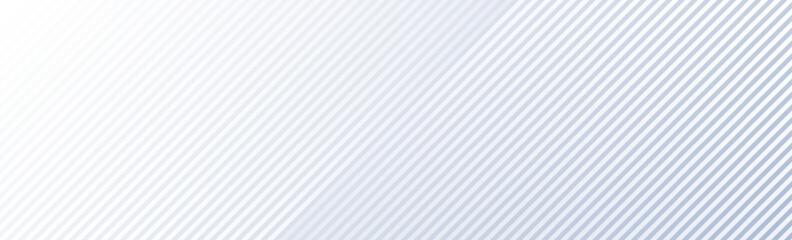 Light blue diagonal gradient line footer background. Abstract grey oblique stripe wallpaper. Wide geometric universal header. Vector tech backdrop for flyer, poster, banner, brochure, booklet, footer