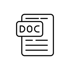 Document outline icons, minimalist vector illustration ,simple transparent graphic element .Isolated on white background