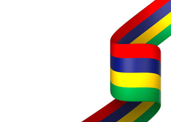 Mauritius flag element design national independence day banner ribbon png
