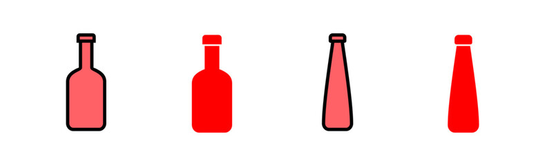 Bottle icon set illustration. bottle sign and symbol