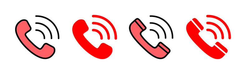 Call icon set illustration. telephone sign and symbol. phone icon. contact us