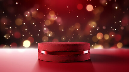 Modern round product advertising podium, booth, stage, product background, promotional event background